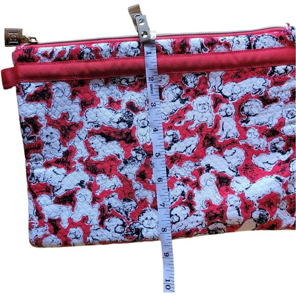 Neiman Marcus Carolina Herrera Puppy Dog Padded Cosmetic Case Travel Bag - Picture 8 of 8